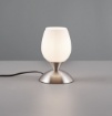 Immagine di Abatjour Moderna Nichel Vetro Bianco Touch Cup II Trio Lighting
