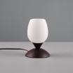 Immagine di Lumetto Comodino Ruggine Vetro Bianco con Funzione Touch Cup II Trio