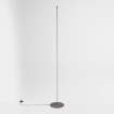 Immagine di Lampada Lineare da Terra Titanio Ebony Led Dimmer 3000k 180 cm Gea