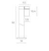 Immagine di Paletto Giardino con Faretto Orientabile Antracite 50 cm IP65 Oslo Top Light