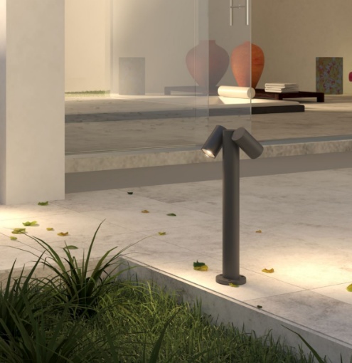 Immagine di Paletto da Giardino Due Luci Orientabili GU10 IP65 Oslo 50 cm Top Light