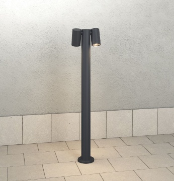 Immagine di Lampioncino con Faretti Ruotabili da Esterno IP65 Oslo 80 cm Top Light