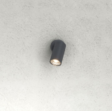 Immagine di Faretto da Parete Esterna Cilindro Orientabile Antracite Oslo Top Light IP65
