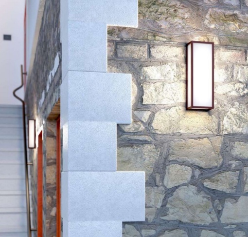 Immagine di Applique Esterna Rettangolare IP54 Osaka 30 cm Top Light Gx53