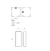 Immagine di Applique Esterna Rettangolare IP54 Osaka 30 cm Top Light Gx53