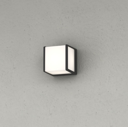 Immagine di Applique Moderna da Esterno Grigio IP54 Cubo Led Gx53 Dubai Top Light
