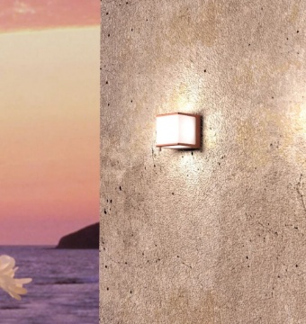 Immagine di Applique Dubai Cubo Corten per Esterno IP54 Top Light Gx53
