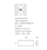 Immagine di Applique Esterna Slim Lima IP54 Biemissione Led CCT 20w Top Light