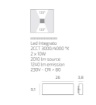 Immagine di Applique per Facciata Led Biemissione 20w 3000k 4000k Top Light Madrid IP65
