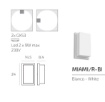 Immagine di Lampada da Esterno Parete Soffitto Bianca Squadrata Miami Top Light IP54