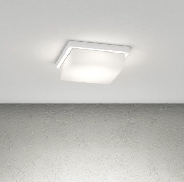 Immagine di Plafoniera Esterna Bianca Quadrata gx53 Miami Top Light IP54
