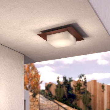 Immagine di Plafoniera Esterna Quadrata Luminosa GX53 Miami Plus Top Light IP54
