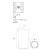 Immagine di Applique Parete Esterna IP65 Luce Biemissione Lione Top Light