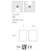 Immagine di Applique Squadrata Esterni IP65 Monoemissione GU10 Top Light Atene