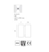 Immagine di Applique Parallelepipedo da Esterno IP65 2 Luci Up Down Atene Top Light