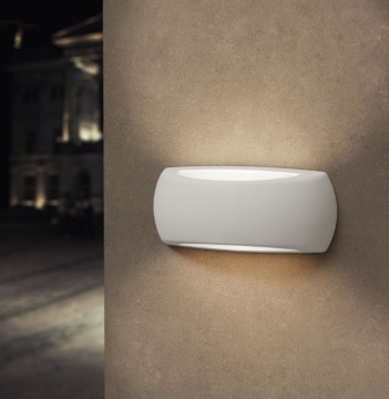 Immagine di Applique da Esterno Bianca Biemissione Anti Corrosione Top Light Alassio IP66