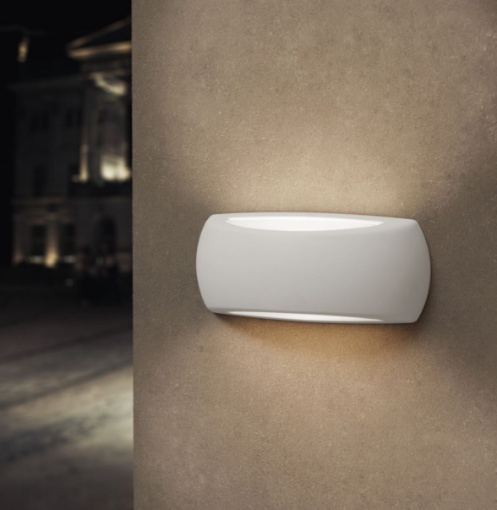 Immagine di Applique da Esterno Bianca Biemissione Anti Corrosione Top Light Alassio IP66