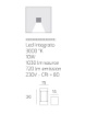Immagine di Paletto da Giardino Grigio 30cm Led 10w 3000k Monaco Top Light IP54