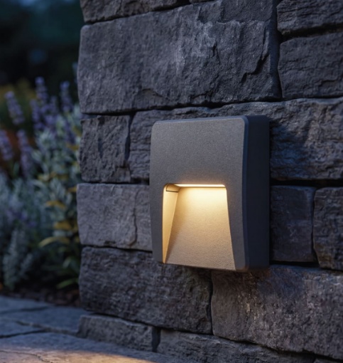 Immagine di Segnapassi da Parete Esterna Antracite Led 3w CCT IP65 Extra Top Light