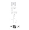 Immagine di Lampione Quadrato da Giardino 92cm Led 12w 3000k Top Light Lisbona IP65