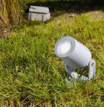 Immagine di Faretto Orientabile con Picchetto IP66 GU10 Inclusa Top Light Roma Grigio