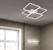 Immagine di Plafoniera Top Light Four Squares Cornici Led 90w CCT 3000K 4000K