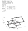 Immagine di Plafoniera Top Light Four Squares Cornici Led 90w CCT 3000K 4000K