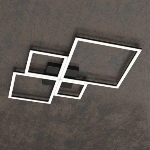 Immagine di Plafoniera Top Light Four Squares Cornici Led 90w CCT 3000K 4000K
