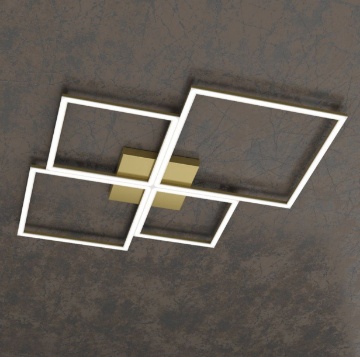 Immagine di Plafoniera Moderna Grande Four Squares Led 120w CCT Top Light