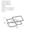 Immagine di Plafoniera Moderna Grande Four Squares Led 120w CCT Top Light