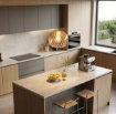 Immagine di Sospensione Vetro Ambra Rigato Delta Top Light