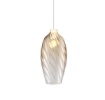 Immagine di Lampada a Sospensione Sigma Vetro Ambrato Rigato Top Light