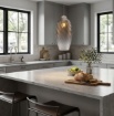 Immagine di Sospensione Bicchiere Vetro Bronzo Per Isola Cucina Top Light Sigma