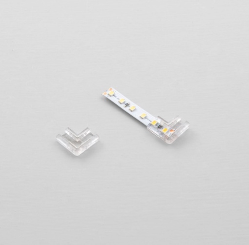 Immagine di Connettore Angolare Per Strip Led da 10mm Luce Continua Intec Light
