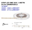 Immagine di Strip Led 24V da Esterno 10mm 5 Metri 18w/mt Dimmerabile IP66 Gea