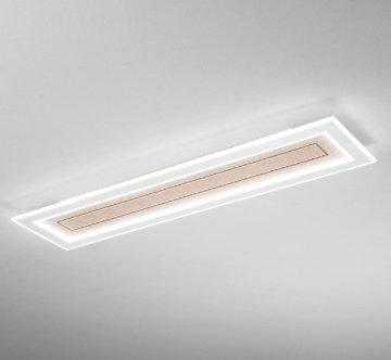 Immagine di Plafoniera Rettangolare Fonoassorbente Led CCT 40w Aux Beige Intec