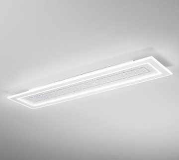 Immagine di Plafoniera LED 120x30 cm 40W CCT 3000K-6500K con Pannello Fonoassorbente Aux Intec