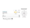 Immagine di Plafoniera Tenuta Stagna Led CCT 36w IP65 Rubis 120cm Intec