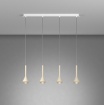 Immagine di Lampadario Lineare 4 Pendenti Cono Sabbia GU10 Aygo Top Light