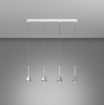 Immagine di Lampadario Top Light Aygo Pendenti Cono Grigio Alluminio GU10 Per Tavolo