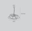 Immagine di Sospensione Moderna Top Light Ripples Metallo 1xe27