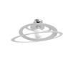 Immagine di Plafoniera Design Cerchi Metallici Moderna Bungee Top Light