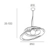 Immagine di Sospensione per Cucina Moderna Design Cerchi Bungee Top Light