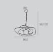 Immagine di Lampadario Per Cucina Moderna 50cm Warped Top Light