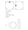 Immagine di Plafoniera Compatta Per Esterno IP54 Top Light Soho 14 cm gx53