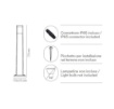Immagine di Lampioncino Squadrato Da Giardino 77,5cm Led GU10 IP65 Anti Corrosione Focus Intec