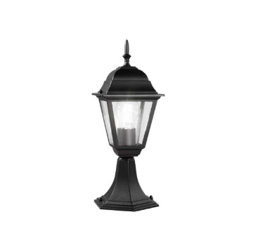 Immagine di Lampioncino Basso Da Giardino 39 cm Classico Roma Paletto Nero Intec Light