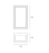 Immagine di Applique Esterna Squadrata IP65 Lanx Bianco Isyluce
