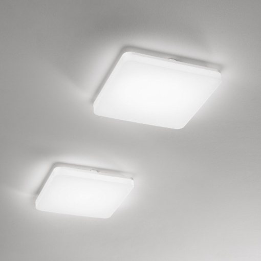 Immagine di Plafoniera Led Quadrata per Esterno Bianca 50w CCT Vela IP54 Isyluce 33x33cm