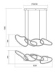 Immagine di Lampadario Anelli Pendenti Bianco Led 90w CCT Dimmer Bias Redo